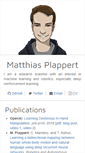 Mobile Screenshot of matthiasplappert.com