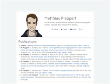 Tablet Screenshot of matthiasplappert.com
